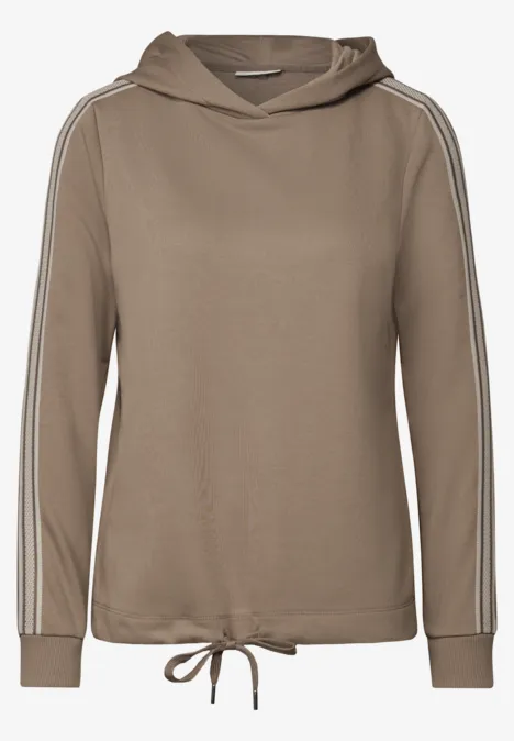 Hoodie mit Gallonstreifen bark brown