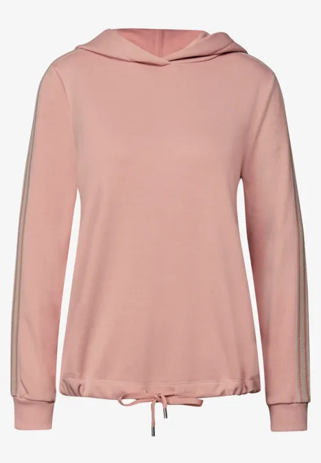 Hoodie mit Gallonstreifen faded rose