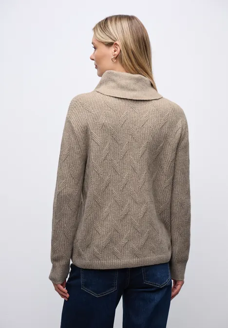 Pull structuré douillet mocha glow mel.