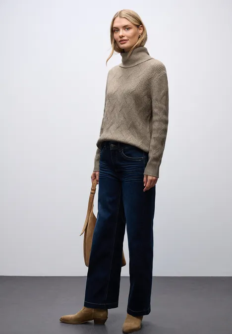 Pull structuré douillet mocha glow mel.