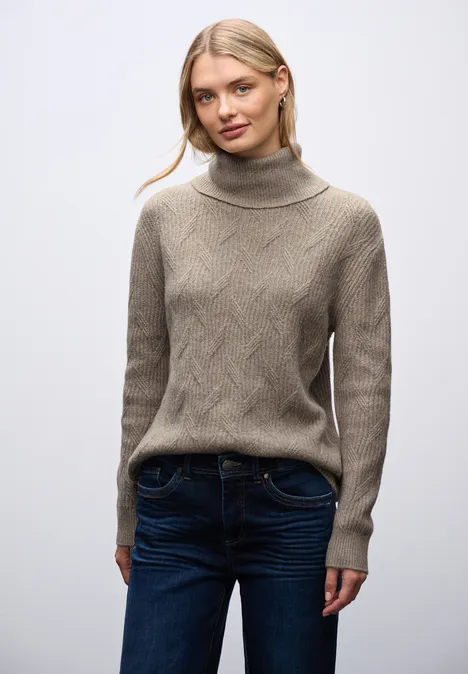 Pull structuré douillet mocha glow mel.