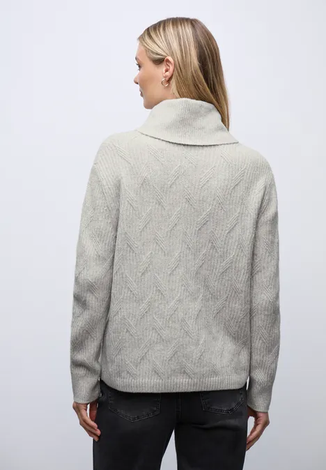 Kuscheliger Strukturpullover pelican grey mel.