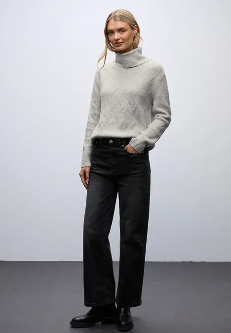 Kuscheliger Strukturpullover pelican grey mel.