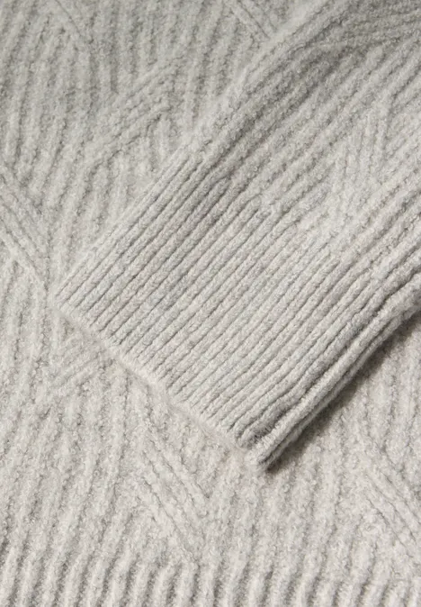Kuscheliger Strukturpullover pelican grey mel.