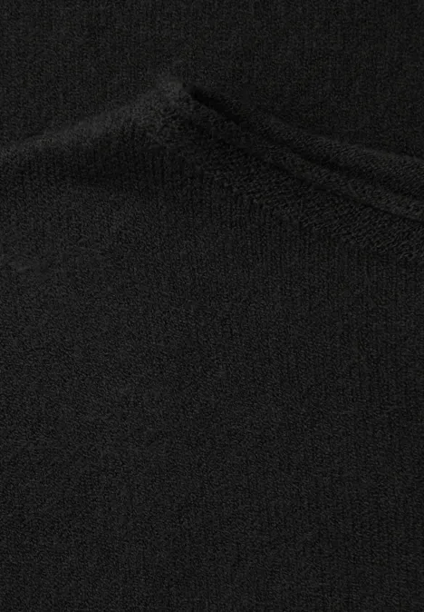 Pullover mit gerolltem Saum Black Pullover mit gerolltem Saum Black