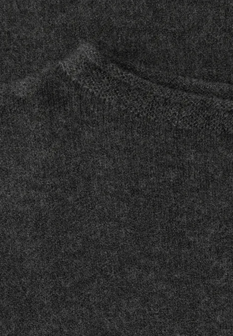 Trui met rolzoom gravel grey mel.