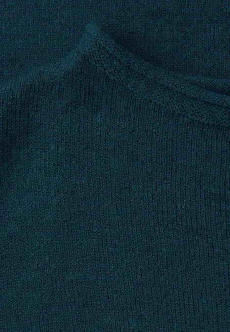 Pullover mit gerolltem Saum tide blue