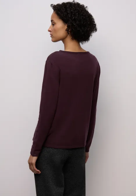 Pullover mit gerolltem Saum Jazz Berry