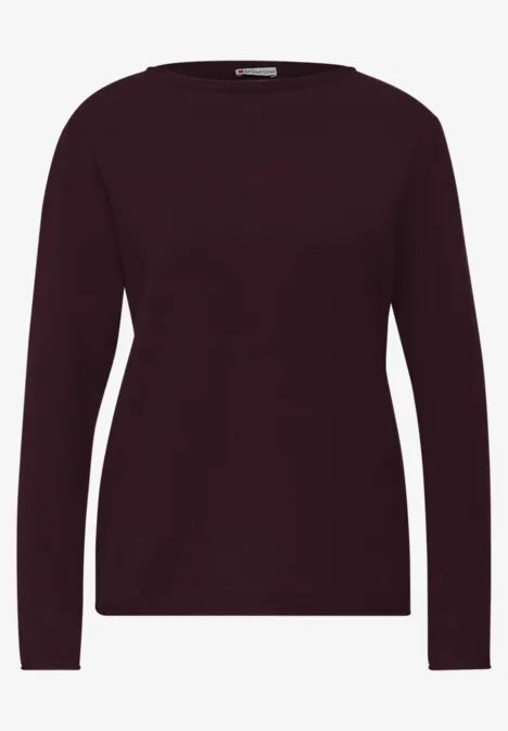 Pullover mit gerolltem Saum Jazz Berry