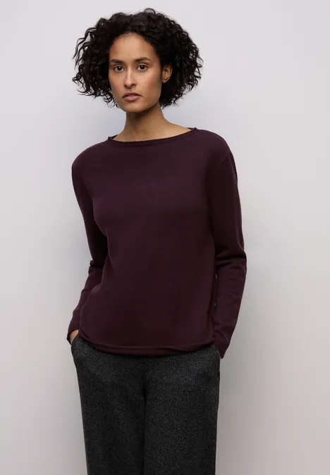 Pullover mit gerolltem Saum Jazz Berry
