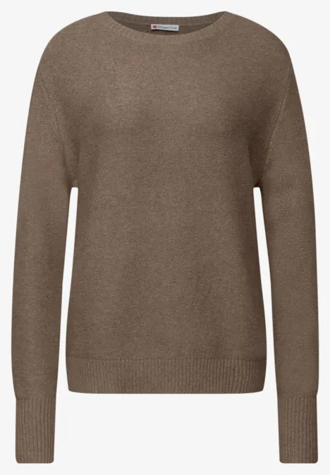 Pull à manches longues silk brown mel. Pull à manches longues silk brown mel.