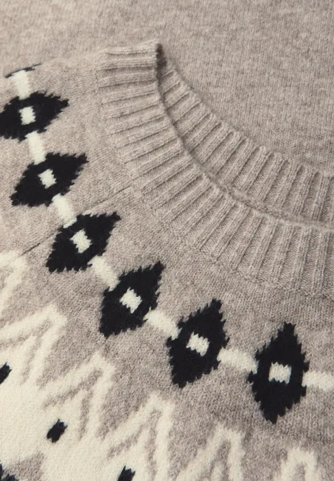Pullover im Norweger-Look sandstone mocha mel.