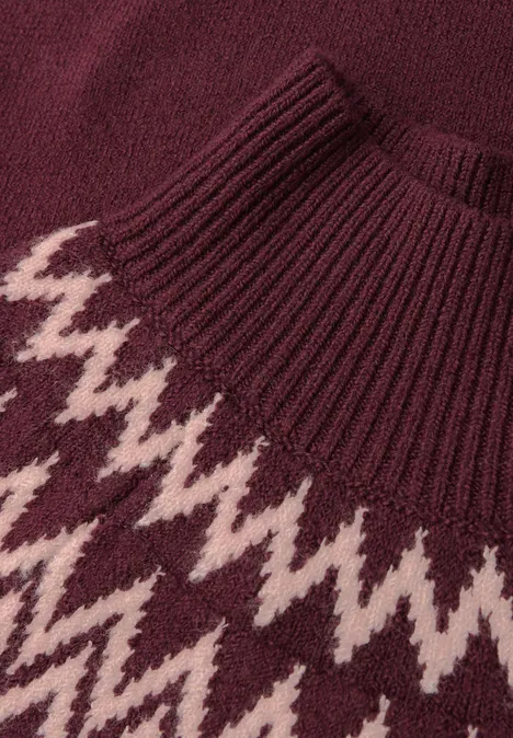 Pullover im Norweger-Look wildberry red