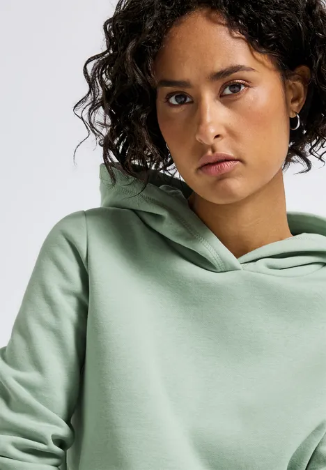 Sweater met capuchon serene green