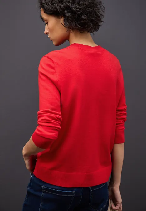 Kuscheliger Pullover racing red