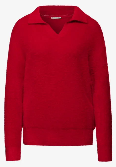 Federgarn Pullover racing red
