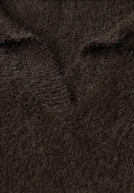 Federgarn Pullover deep roast brown
