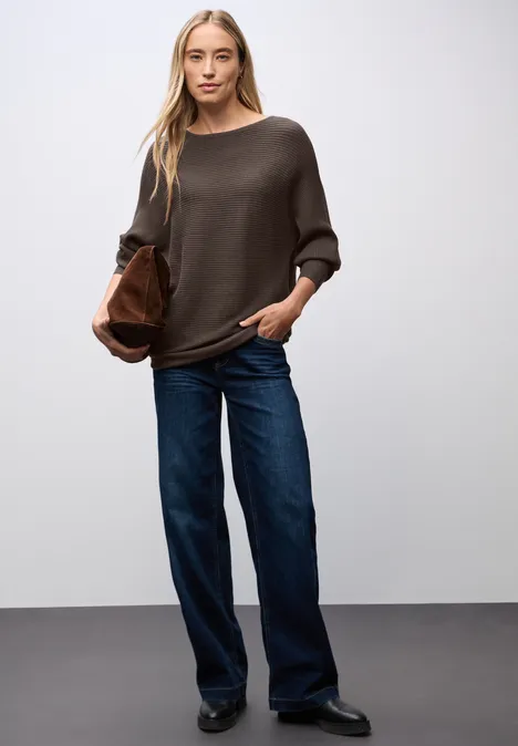 Dolman trui dark nomad brown mel.