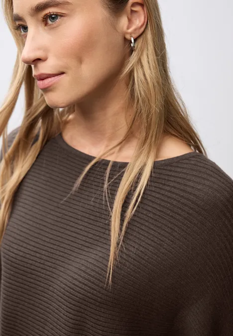 Dolman trui dark nomad brown mel.