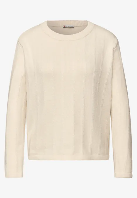 Trui met structuur soft beige Trui met structuur soft beige
