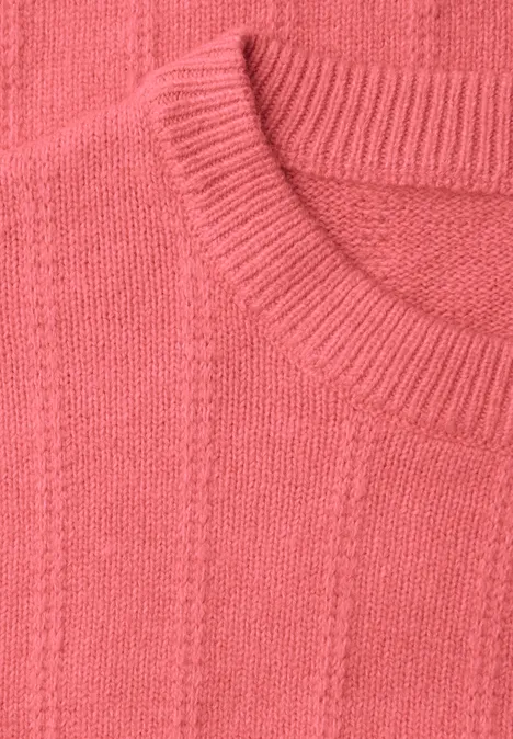 Strukturpullover striking coral mel. Strukturpullover striking coral mel.