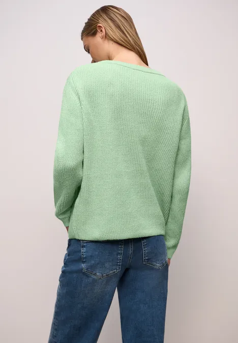 Chenille Pullover pale mint green