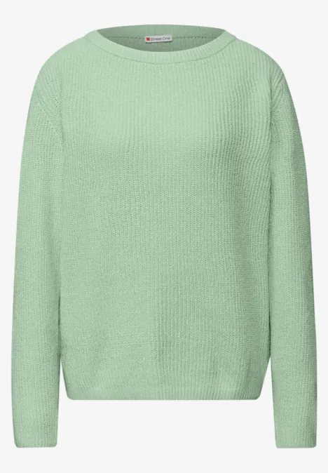 Chenille Pullover pale mint green