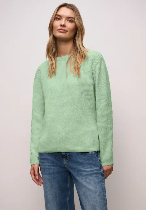 Chenille Pullover pale mint green