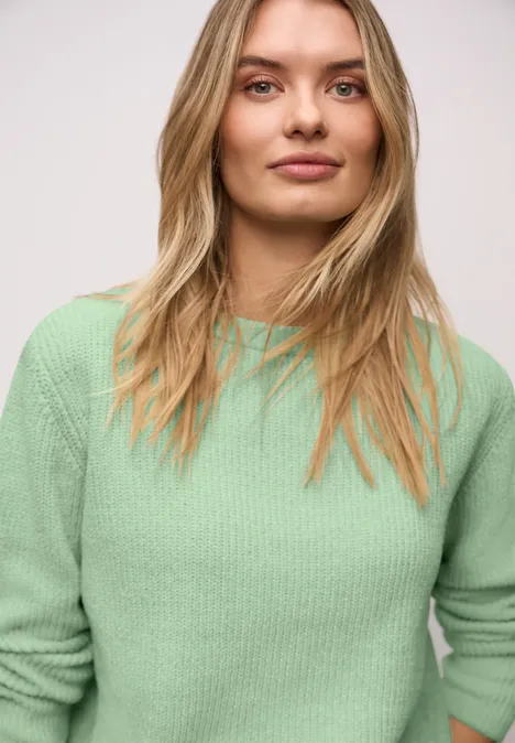 Chenille Pullover pale mint green