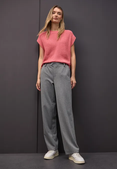 Mouwloze chenille trui null