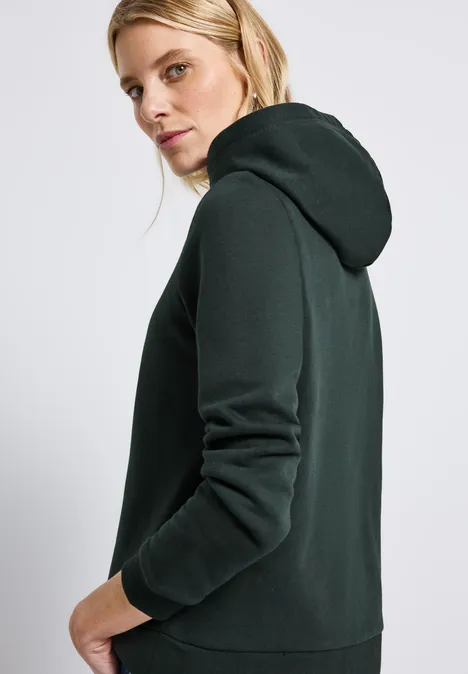 Sweatshirt mit Kapuze evernight green