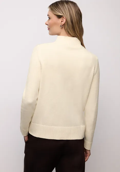 Pullover mit Tape-Details soft beige