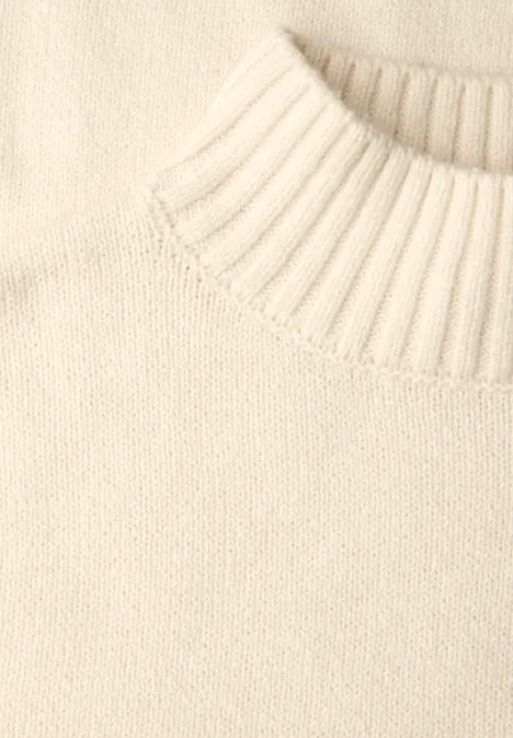 Pullover mit Tape-Details soft beige