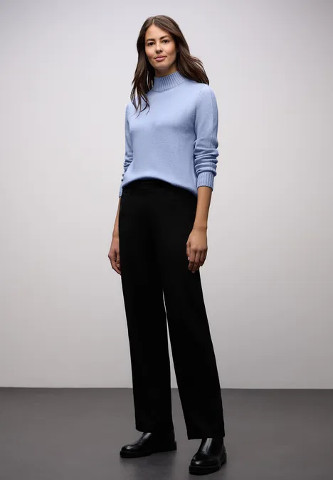 Pullover mit Tape-Details frosted blue mel.