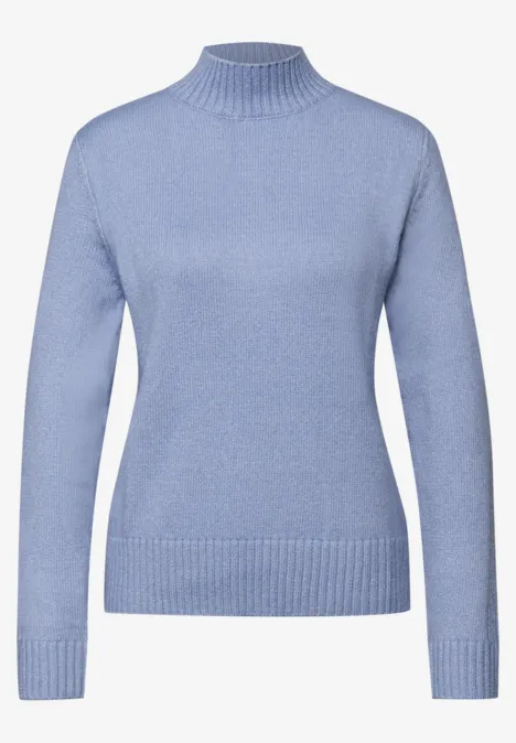 Pullover mit Tape-Details frosted blue mel.
