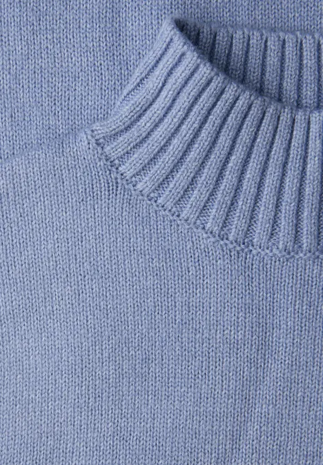 Pullover mit Tape-Details frosted blue mel.
