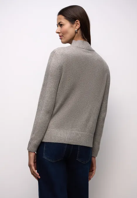 Pullover mit Tape-Details muted mocha mel.