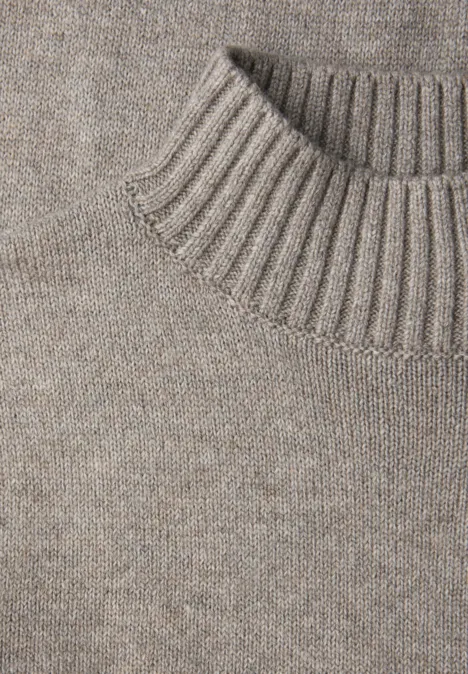 Pullover mit Tape-Details muted mocha mel.