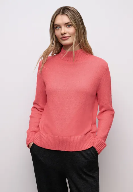 Pullover mit Tape-Details striking coral mel.