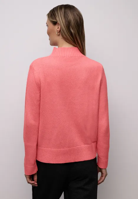 Pullover mit Tape-Details striking coral mel.