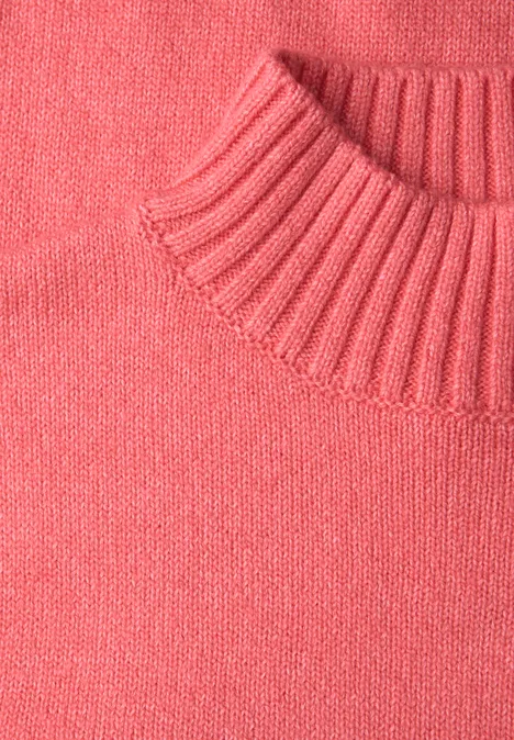 Pullover mit Tape-Details striking coral mel.