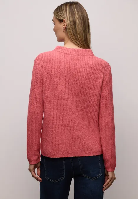 Strukturpullover striking coral mel. Strukturpullover striking coral mel.