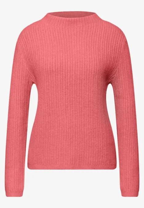Strukturpullover striking coral mel. Strukturpullover striking coral mel.