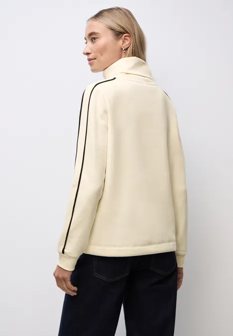 Sweatshirt mit Stehkragen soft beige