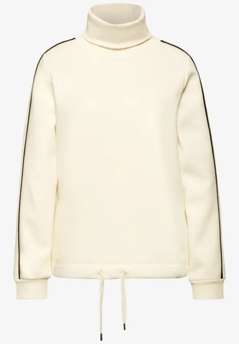 Sweatshirt mit Stehkragen soft beige