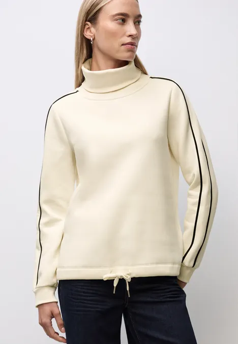 Sweatshirt mit Stehkragen soft beige