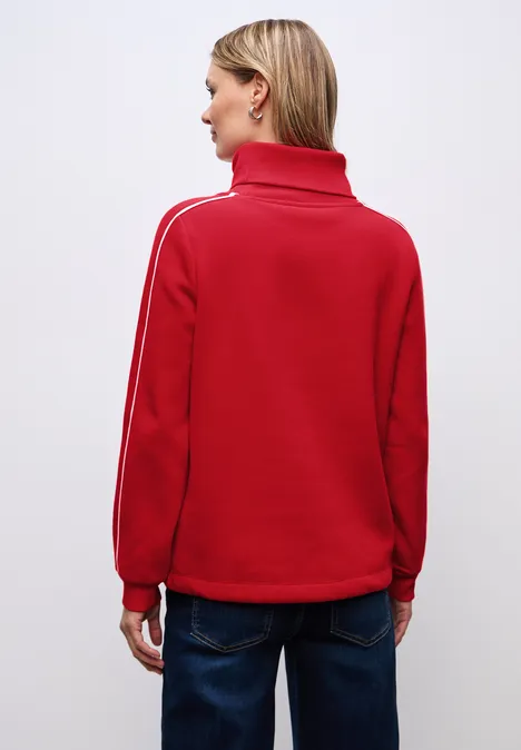 Sweatshirt mit Stehkragen racing red