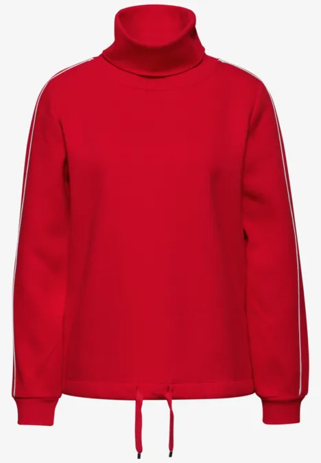 Sweatshirt mit Stehkragen racing red