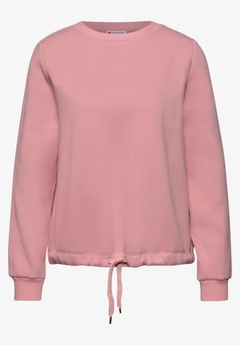 Sweater met geribd detail powder pink