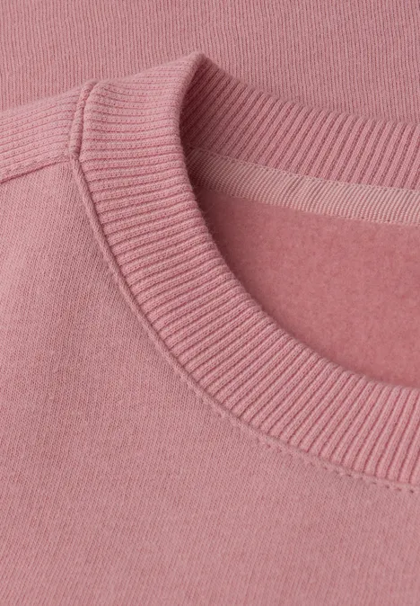 Sweater met geribd detail powder pink